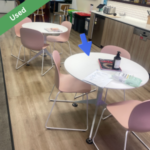 White Round Lunch Tables