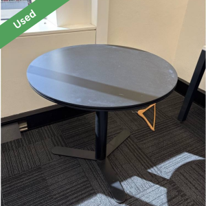 Used black round office table 720x800x800 in Sydney