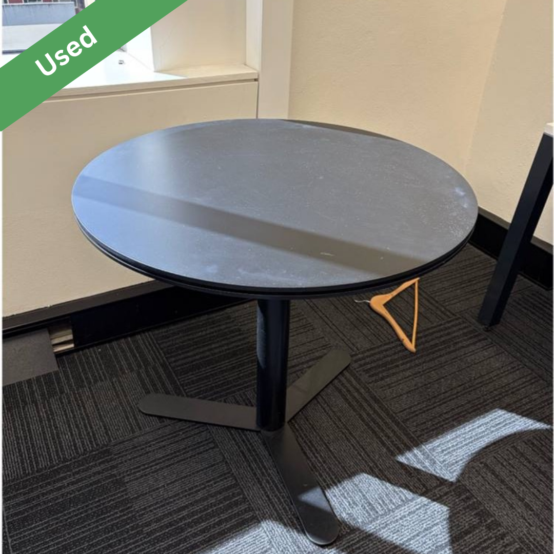 Used black round office table 720x800x800 in Sydney