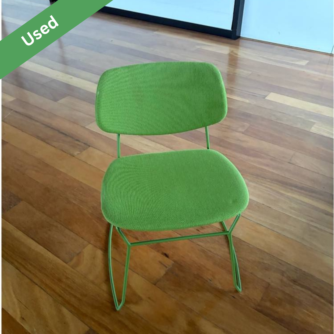 Used green fabric meeting chair in Sydney