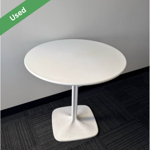 Used white round office table 800mm ā Sydney